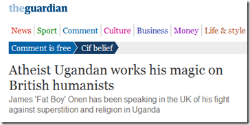 Atheist Ugandan works his magic on British humanists